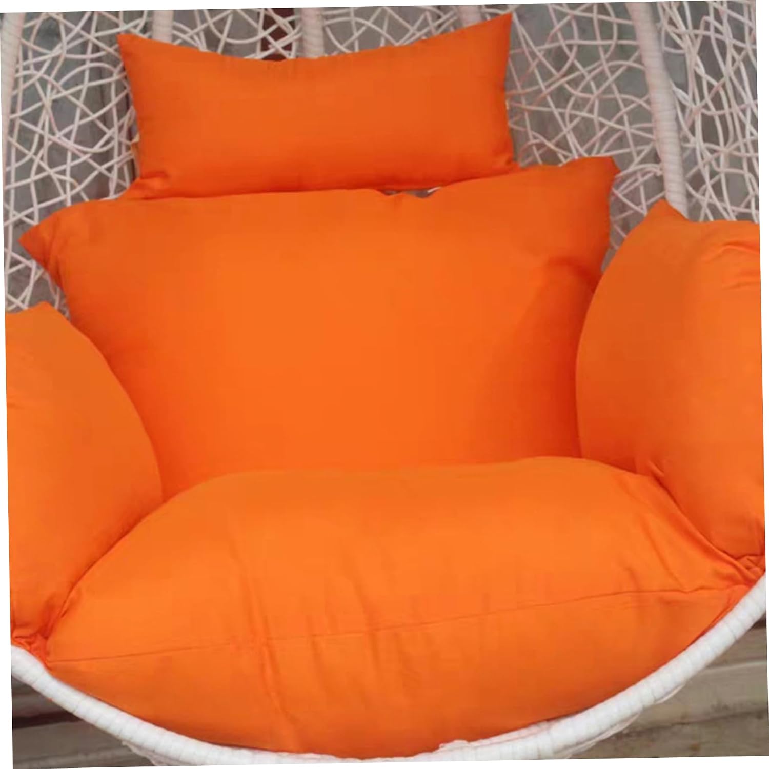 Patio Chair Cushion Covers Egg Chair Cushion Cover, All-Season Comfort Patio Covers, Easy Wash Replacement Cover for Indoor and Outdoor Use Orange