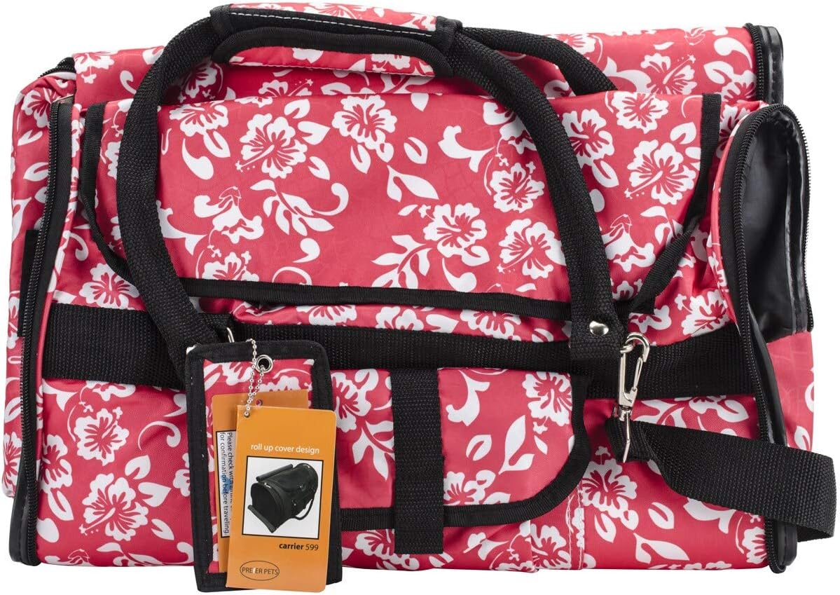 Prefer Pets Hawaiian Flower Privacy Pet Carrier
