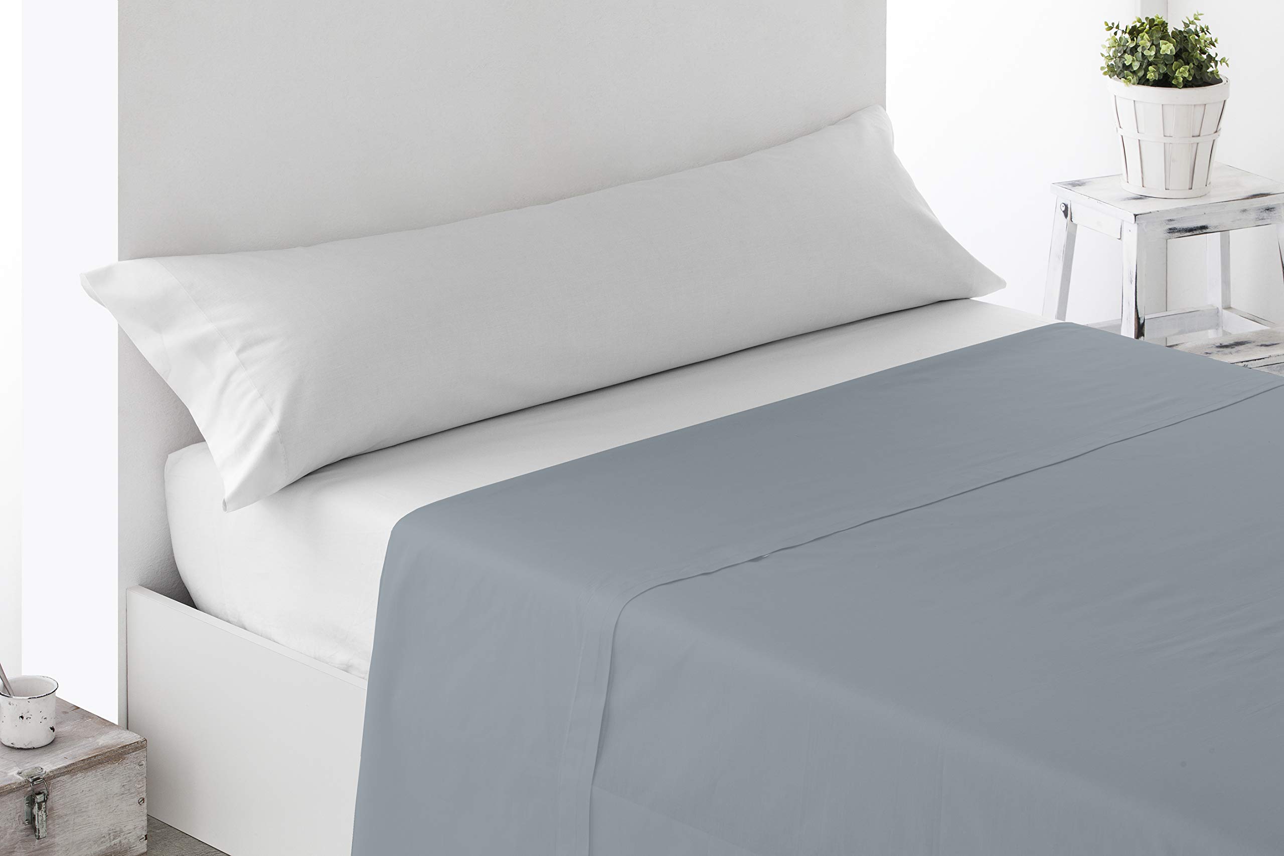 Miracle Home. Top Sheet Soft and Comfortable, 100% Brushed Microfibre, Wrinkle-Free and Anti-Peeling. 175 x 270. Bed 105. Grey