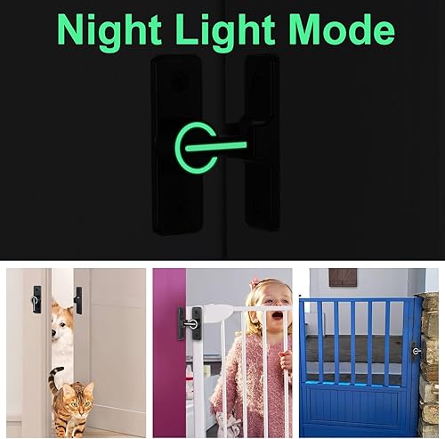 Miniatura 7 de 2 pestillos de puerta de granero de 90 grados, color negro luminoso, cerraduras de puerta corrediza pesada, cerraduras de seguridad para puertas