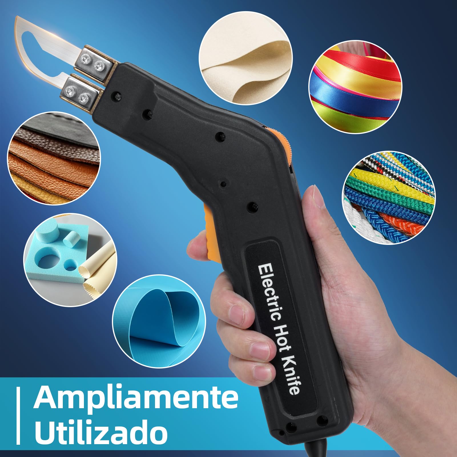 Cortador Poliestireno, Cortador de Espuma con 3 Cuchillas Nichrom, 0-600℃ 300W Cortador de Espuma Eléctrico, para Poliestireno EPS EPP KT Board EVA PU