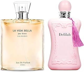 Women's Perfume La Vida Bella& Delilah Combo Set Eau De Parfum Long Lasting Fragrance 3.4 Fl Oz Spray Each for Daily Used