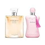 Women's Perfume La Vida Bella& Delilah Combo Set Eau De Parfum Long Lasting Fragrance 3.4 Fl Oz Spray Each for Daily Used