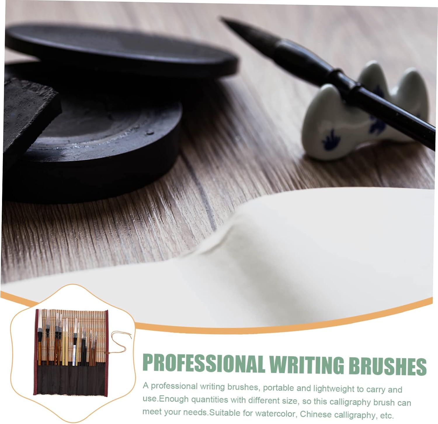 15pcs Chinese Calligraphy Brush Beginner Drawing Brush Portable Writing for Family Friends