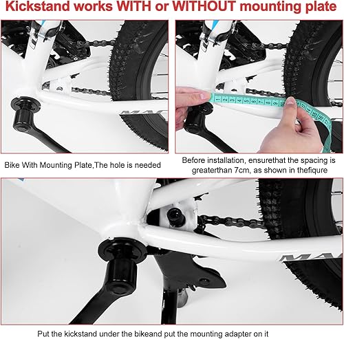 Miniatura 4 de Soporte ajustable para bicicleta de adulto  Soporte doble de bicicleta de montaje central resistente para bicicletas de 24, 26, 27.5, 29 pulgadas,
