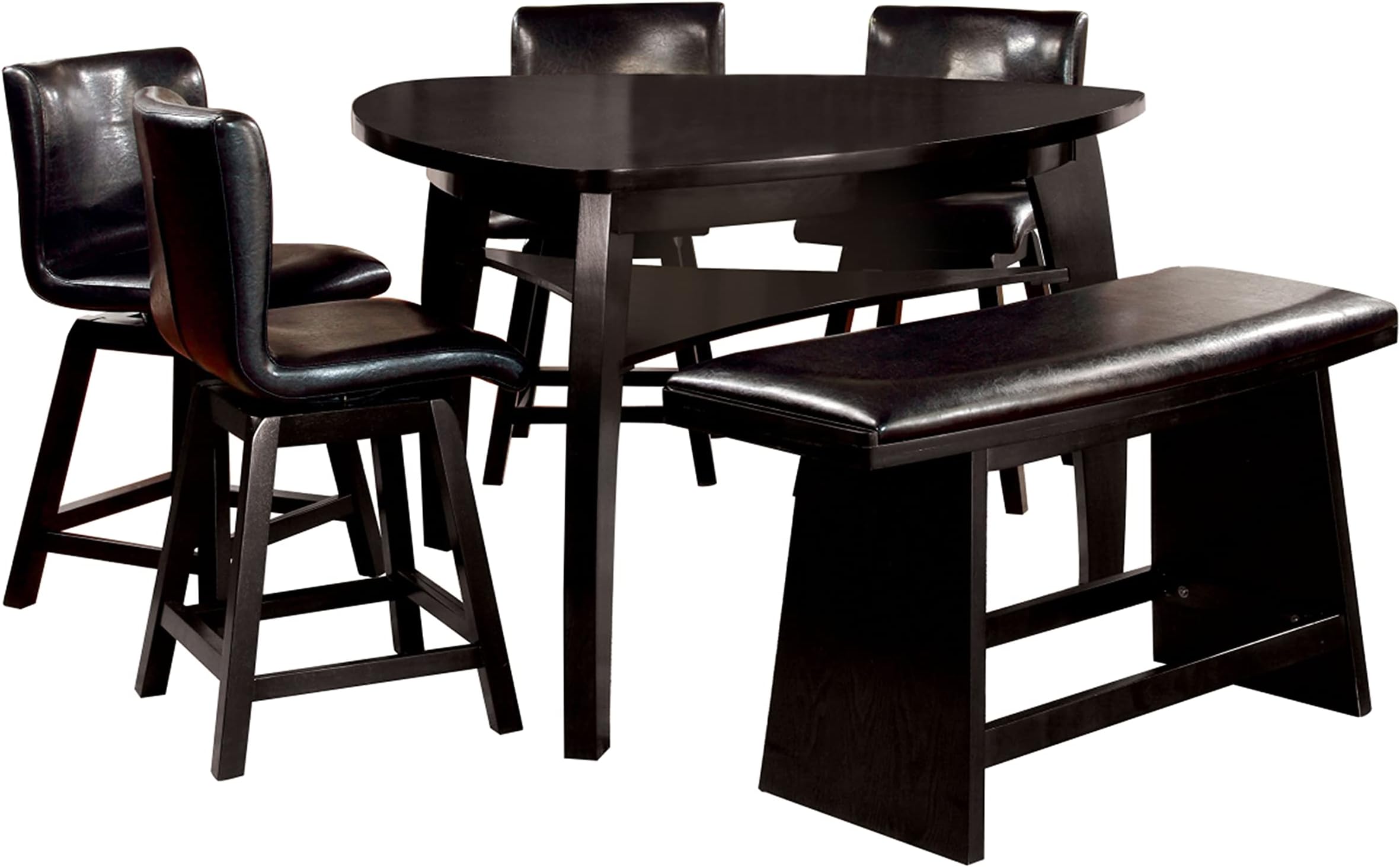 Morley 6-Piece Pub Dining Set, Black