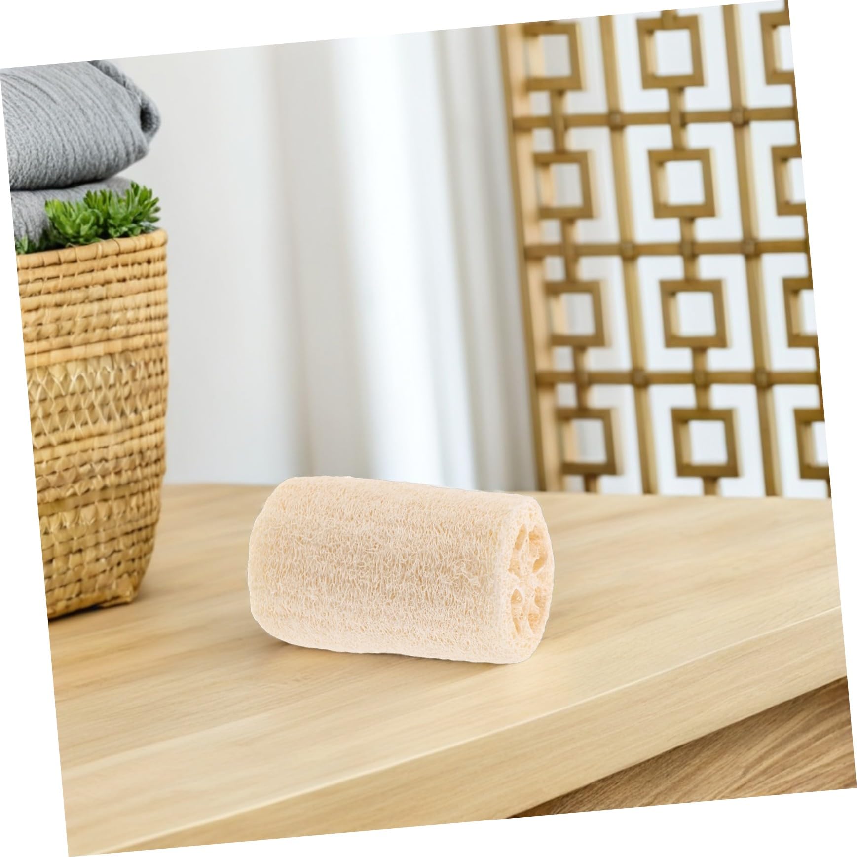 PLAFOPE 8 Piezas Esponjas Naturales de Luffa para Exfoliación Corporal y Limpieza de Cocina Esponja de Ducha y Masajeante Multiusos para y Utensilios Domésticos
