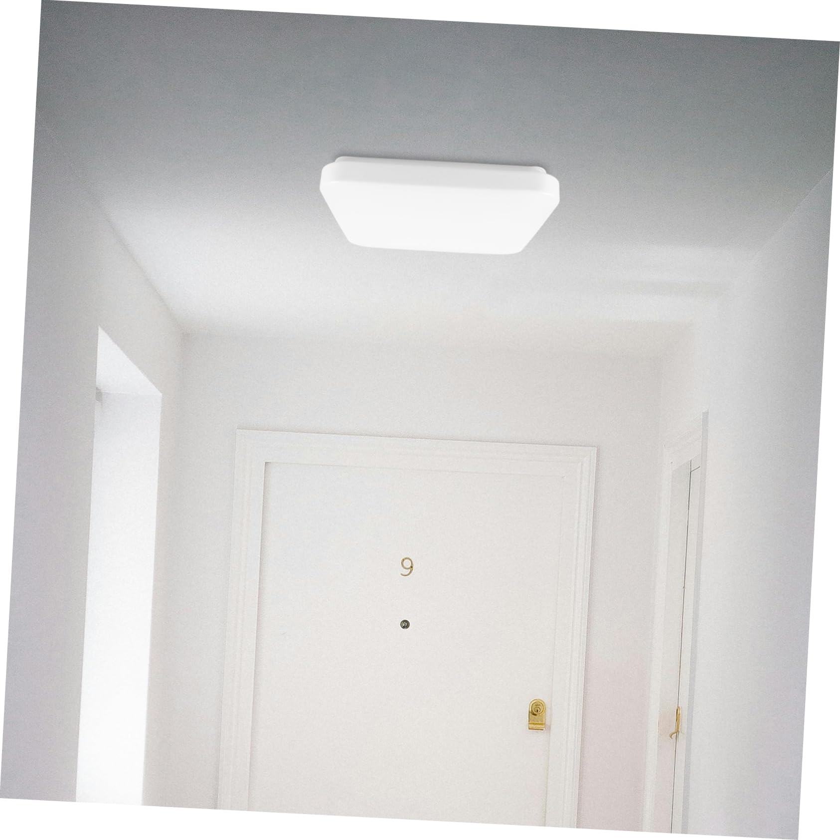 Paralume Quadrato Moderno Bianco per Soffitto, Copertura Lampada LED