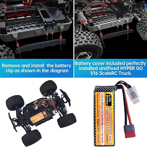 Miniatura 3 de sea jump Batería Lipo de 11.1V 2200mAh 35C 3S T-Plug con cable de carga USB para MJX H16P H16E H16GT H16BM H16PL 14301 RC Car, modelo de deriva de