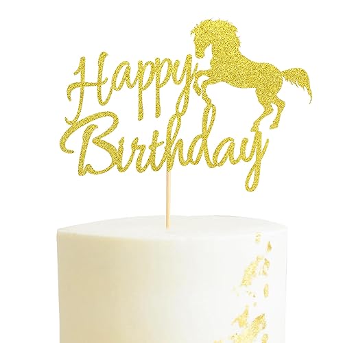 Decoración para pastel de cumpleaños con temática de carreras de caballos, decoración de fiesta de cumpleaños para niños, niñas, hombres y mujeres,