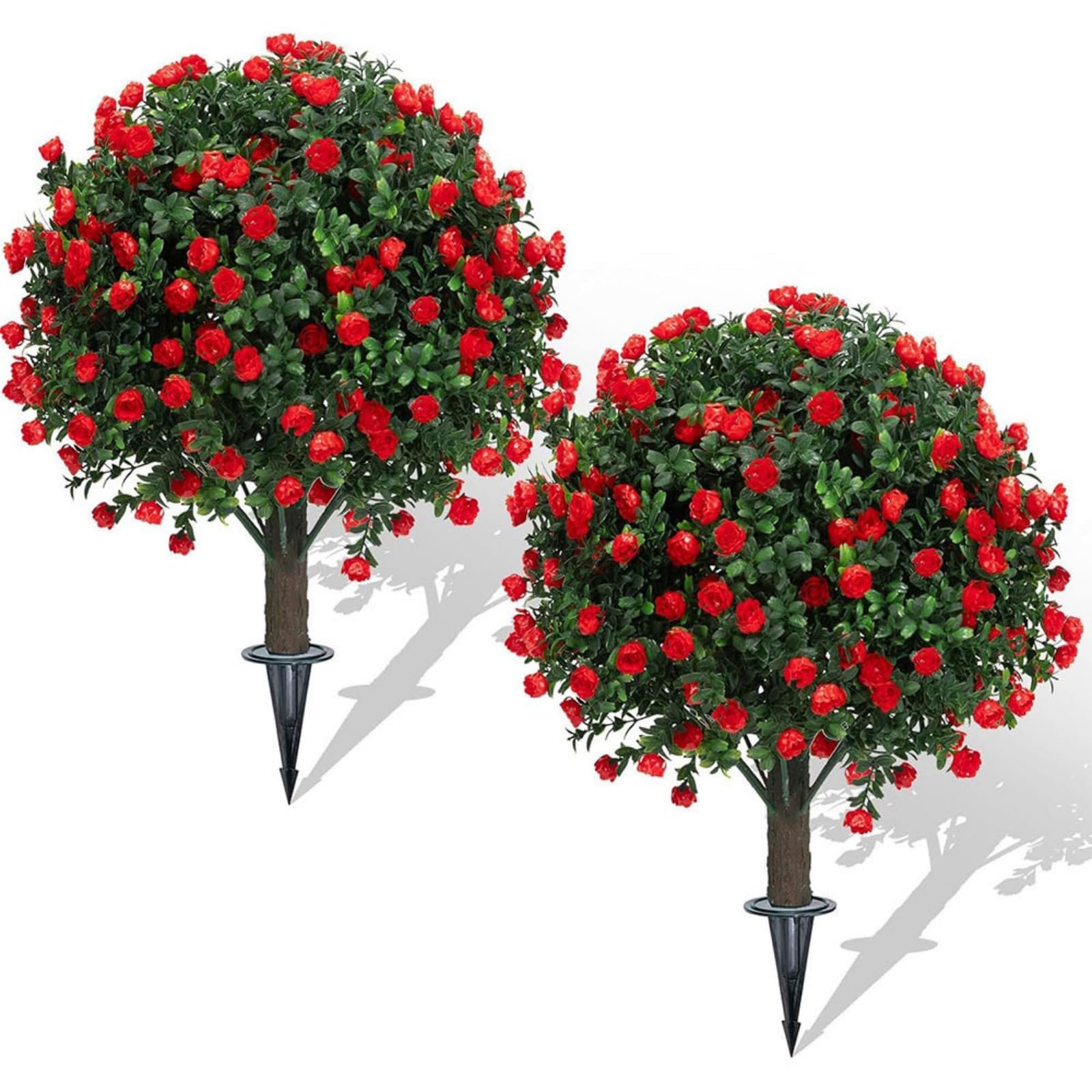 HDOYTXXM Piece Realistic Faux Lavender Bushes with Modifiable Stakes Impermeable Deck for Entrance Platforms Commercial Spaces Immune Faux Lavender Bushes