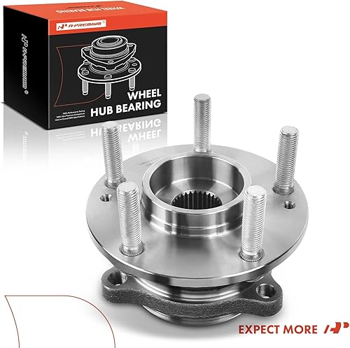 Miniatura 9 de A-Premium 2 rodamientos de rueda delantera y conjunto de cubo con 5 lengüetas compatibles con Hyundai Sonata 2015-2019, Tucson 2016-2021, Veloster N