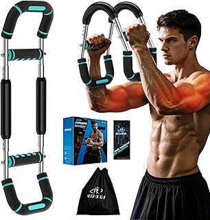 Twister Arm Trainer, Chest Workout Equipment for Men & Women Adjustable 5 Resistance Levels (40-130 lbs), Ergonomic Home Gym Strength Trainer with Anti-Slip Handles & Carry Bag