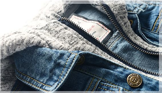 LJYH Boys' Basic Denim Trucker Jackets Children Fall Hoodies Trendy Jeans Coats