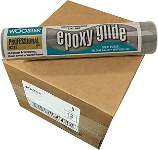 Wooster Brush R232-9 Epoxy Glide Roller Cover, 1/4-Inch Nap, Pack of 12