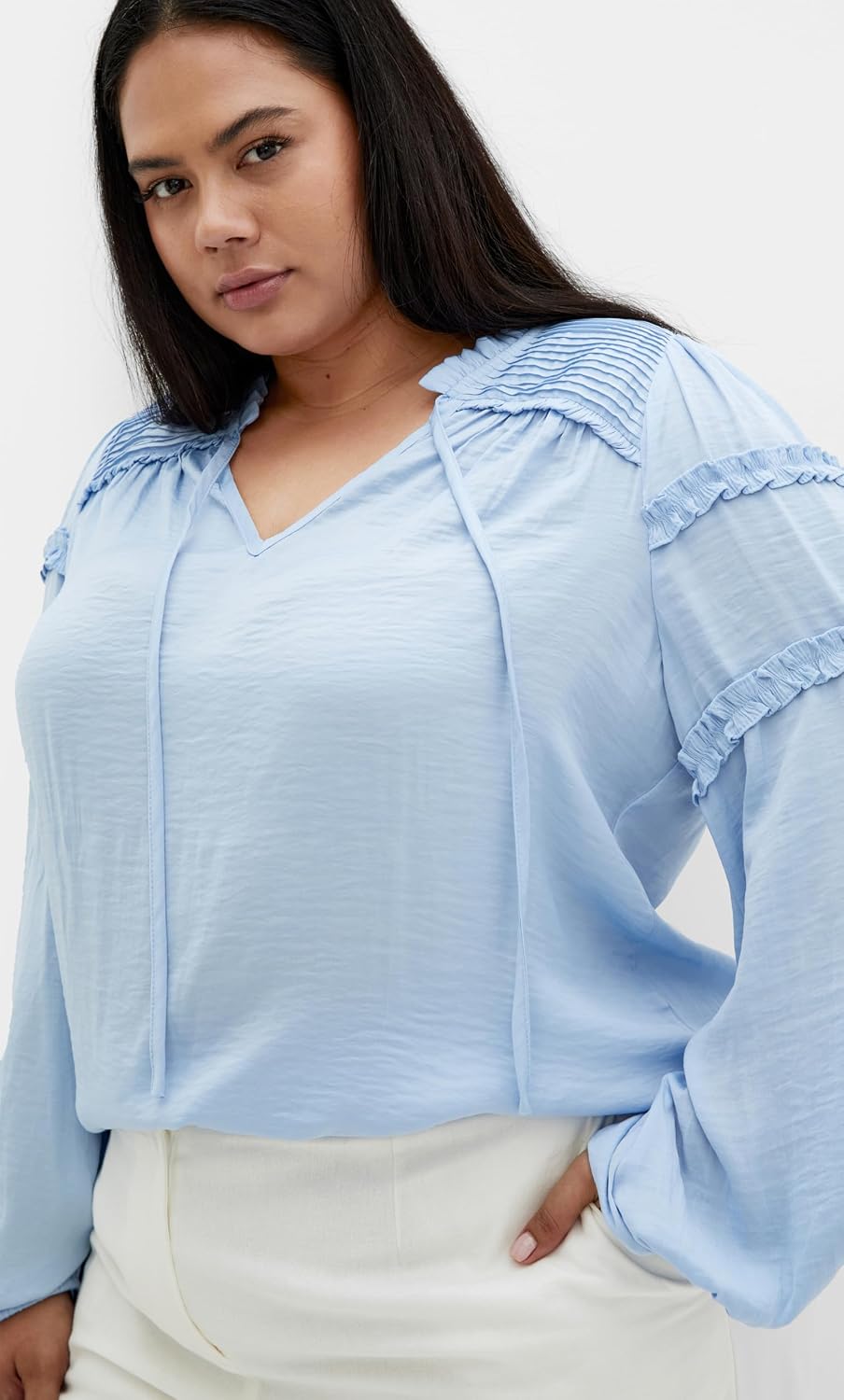 City Chic Plus Size Shirt - Drama Queen Long Sleeve