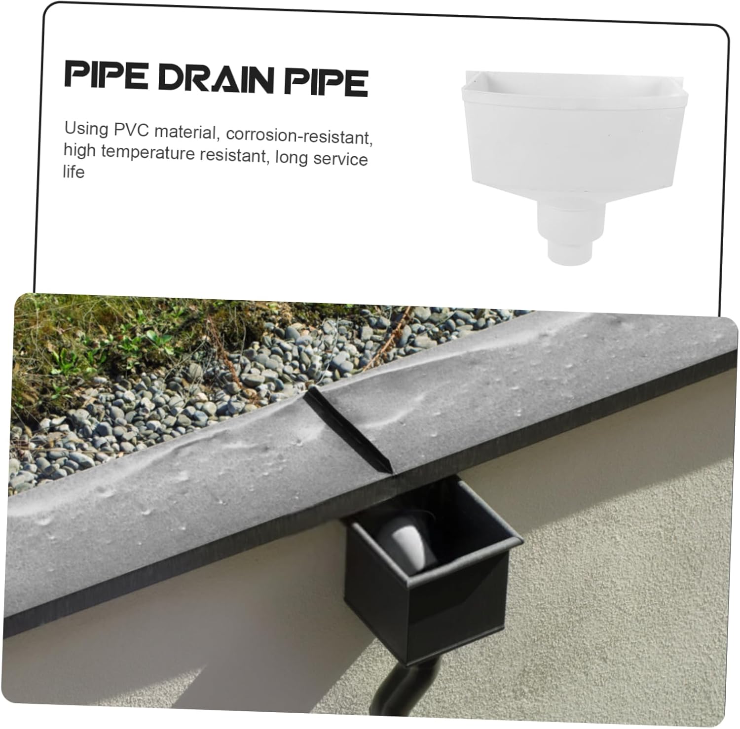 jojofuny Pvc Gutter Downspout Adapter Connector for Efficient Rainwater Drainage Durable Pvc Material Non-deformation Impact Resistant for Villas and Homes