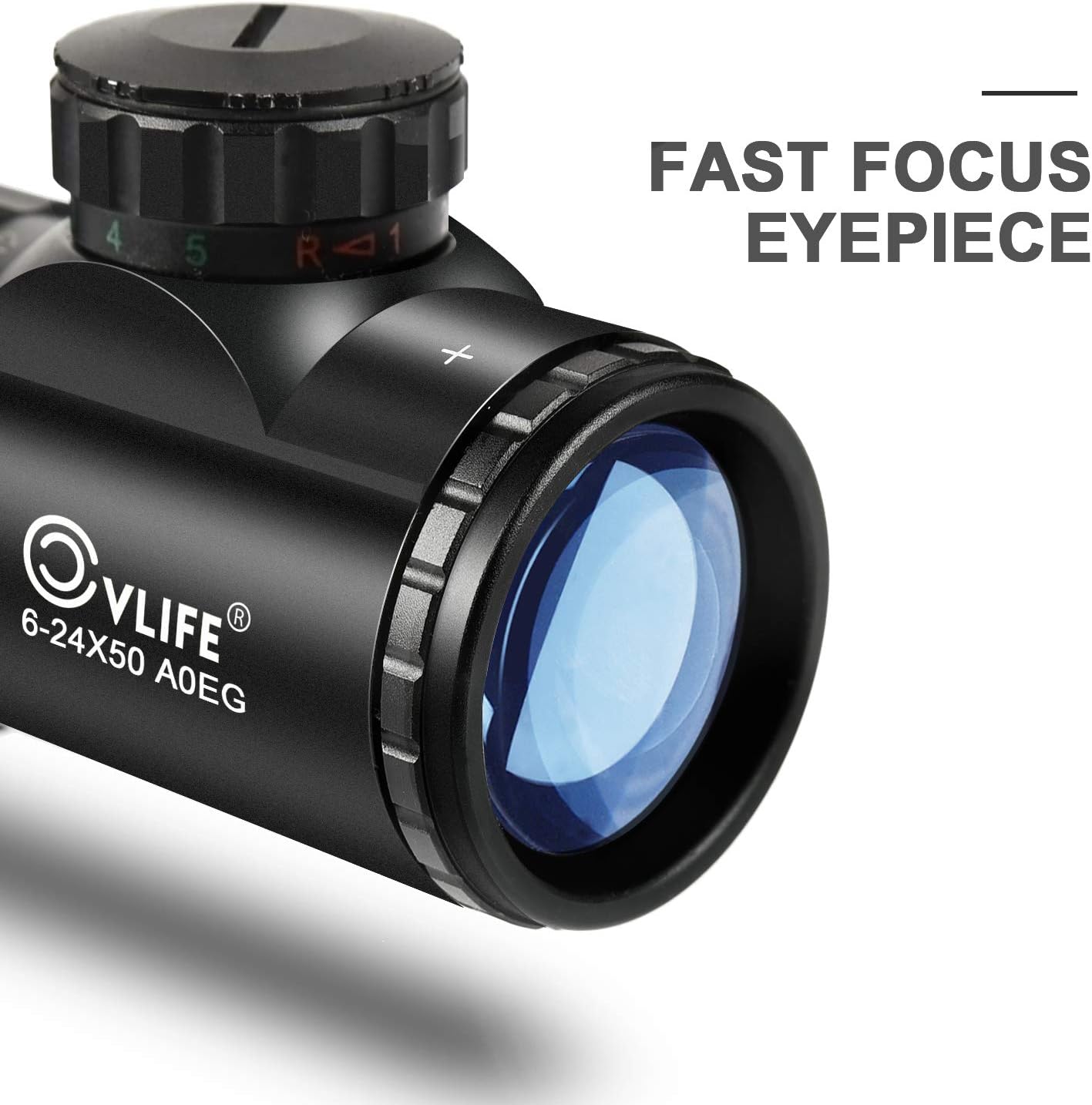 CVLIFE Hunting Rifle Scope 6-24x50 AOE Red and Green Illuminated Gun Scope with Free Mount : Rifle Bipod : Sports & Outdoors