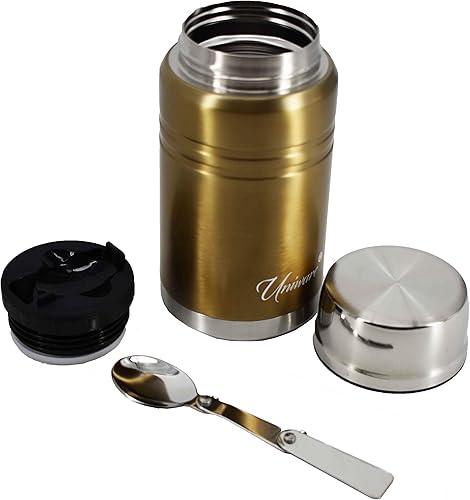 Miniatura 3 de 2468GD Uniware - Recipiente de vacío de acero inoxidable de doble pared con cuchara (25.4 fl oz) (dorado)