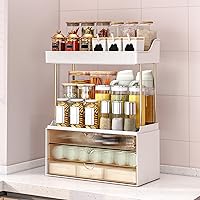 Vista 8 de Bathroom Organizers and Storage - 3 Drawers 2 Tier Makeup Organizer, Cosmetic Storage Drawer for Dresser Countertop and Bathroom Vanity for Large