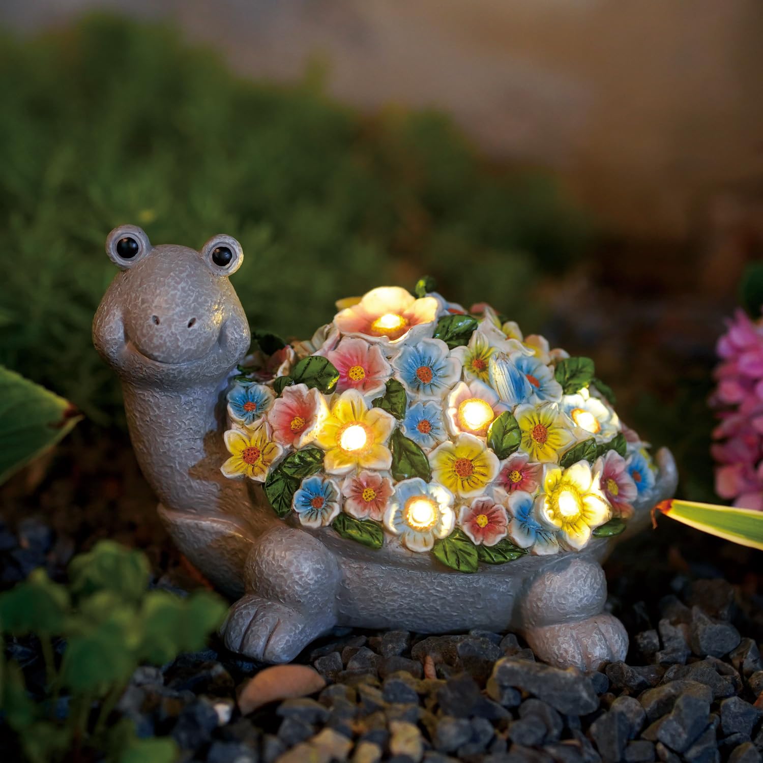 Nacome Tartaruga solare per la decorazione del giardino: statue in resina durevole