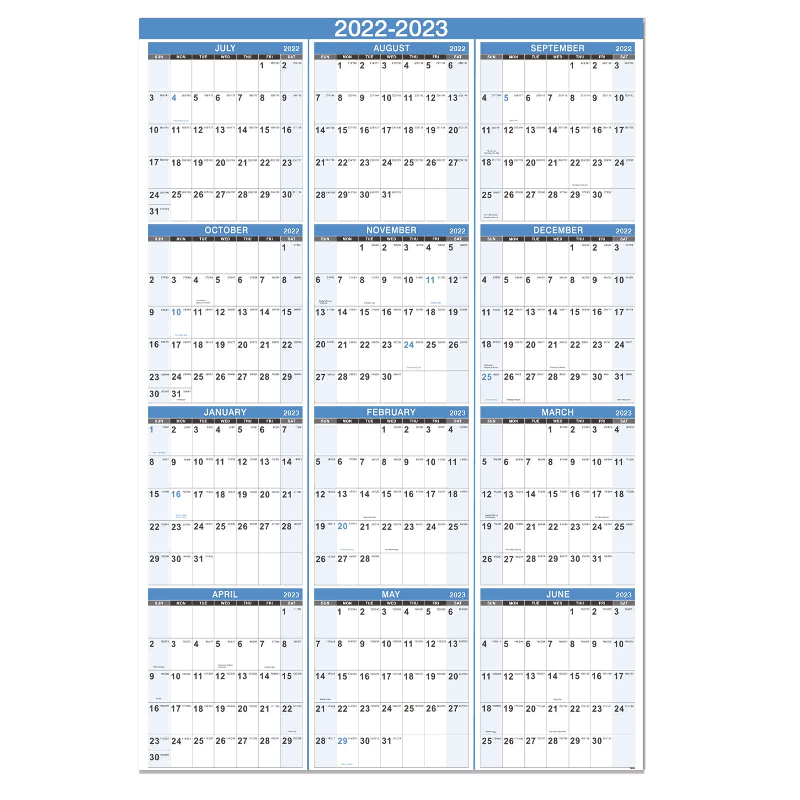 Buy 20222023 Yearly Wall Calendar 20222023 Wall Calendar with