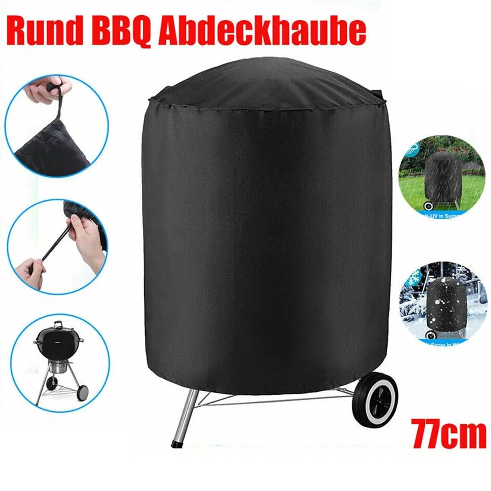 Copertura per barbecue, Protezione esterna rotonda in tessuto Oxford impermeabile