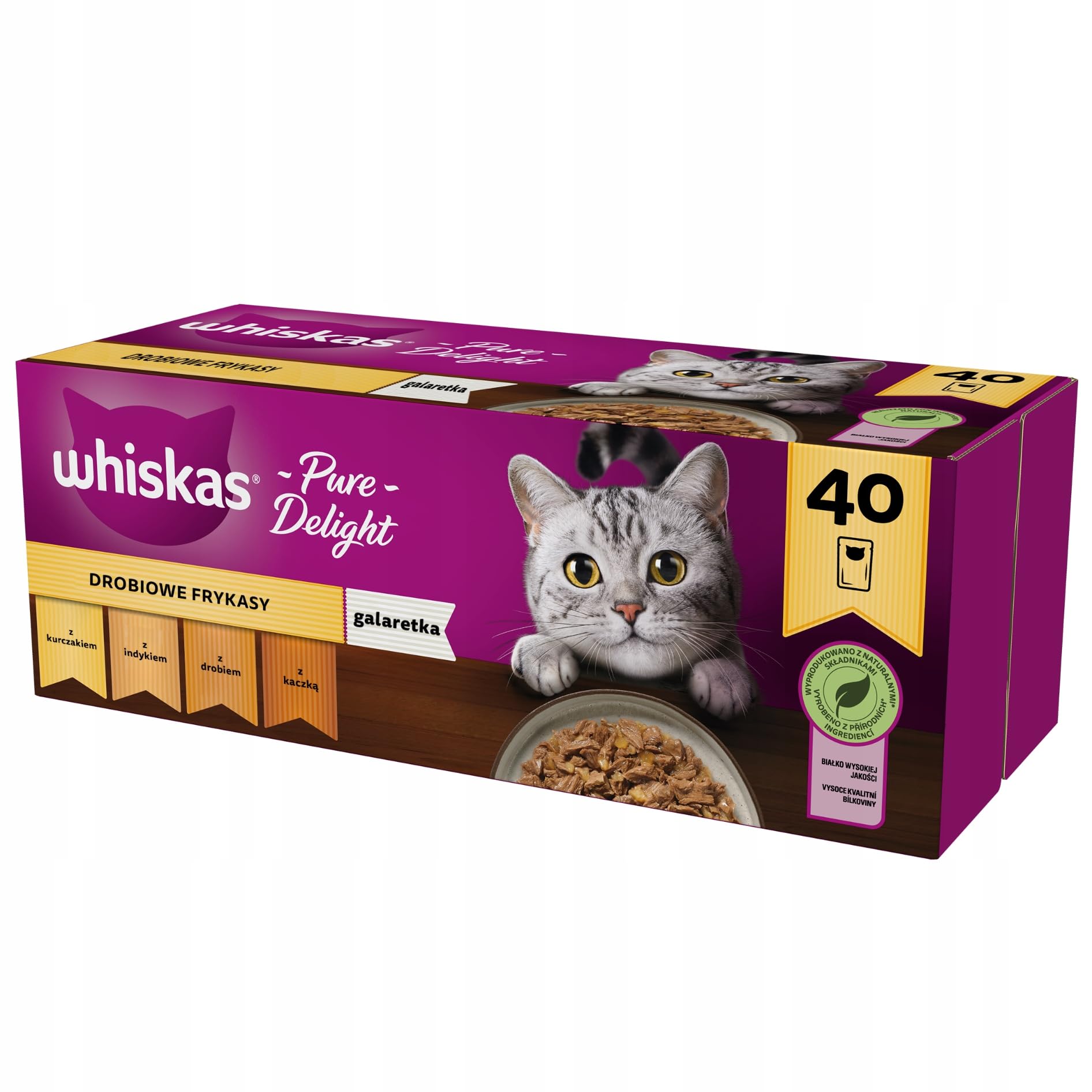 Whiskas dla kota mokra karma w saszetkach z drobiem 40x 85g x 4