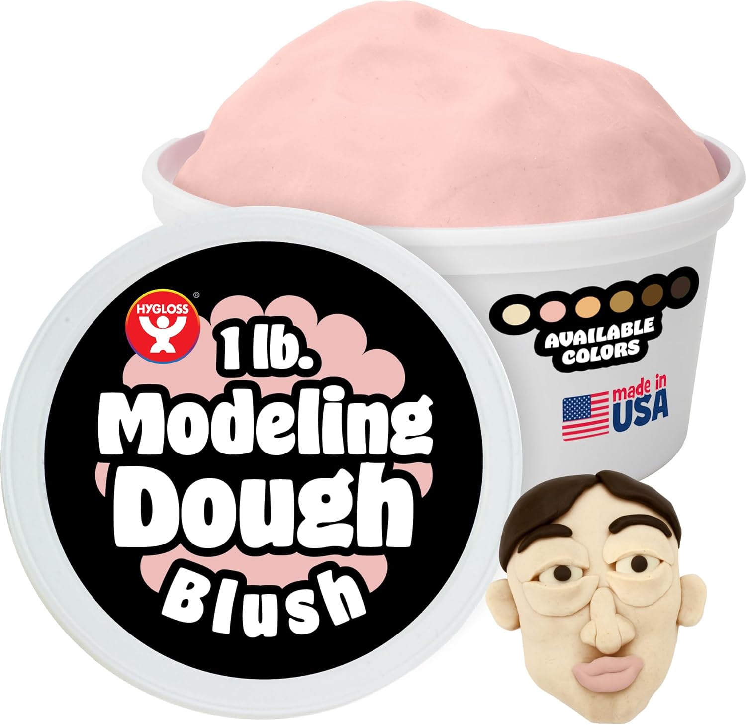Hygloss Play Modeling Dough for Kids – Multicultural Skin Tones – Safe & Non-Toxic Sensory Dough for Arts & Crafts – Play Clay for Toddler Activities, Preschool Classroom Must-Haves (6 Tubs x 3lb.)