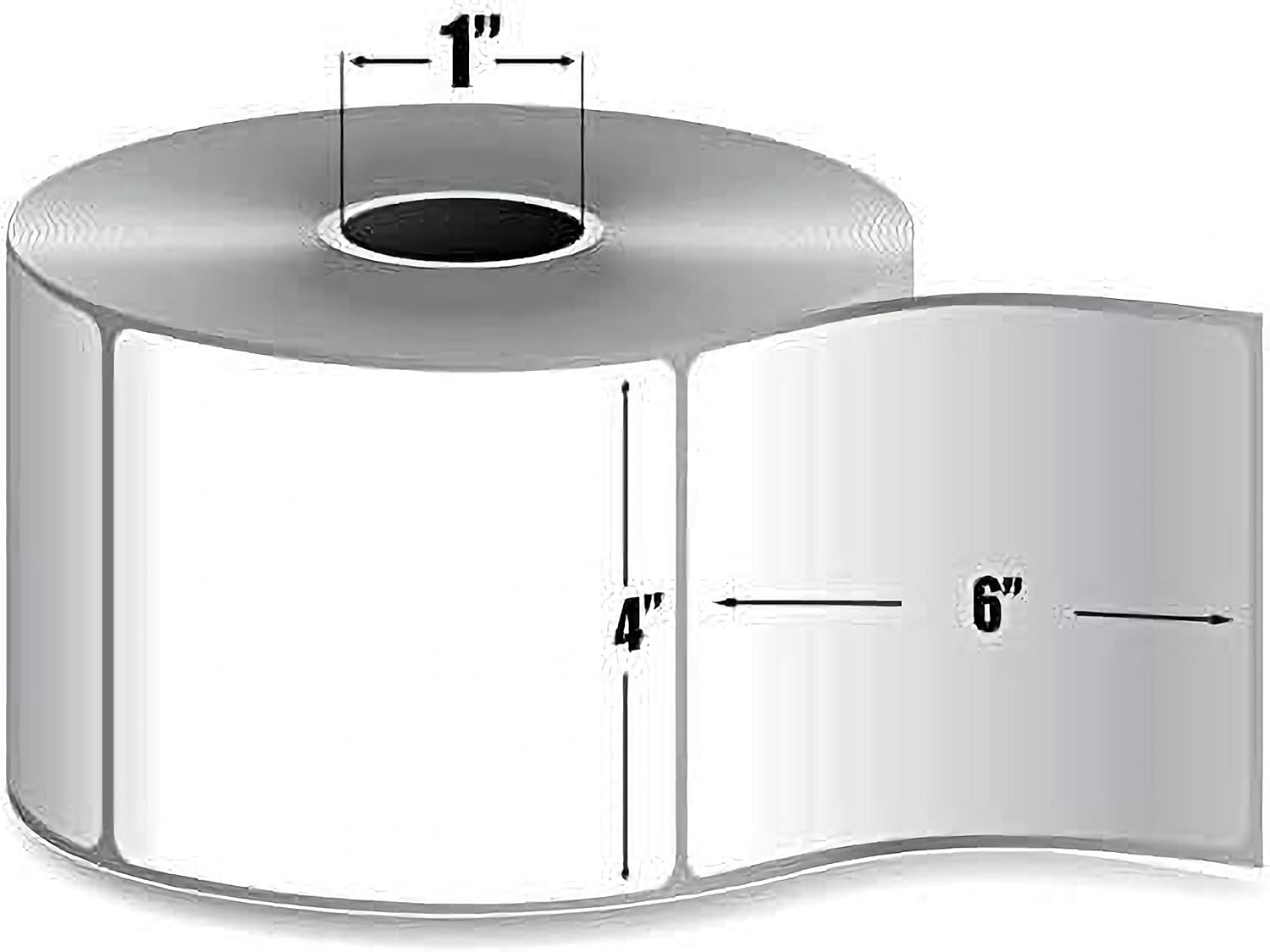 9527 Product 4x6 Direct Thermal Shipping Labels for Zebra 2844 ZP-450 ZP-500 ZP-505,Blank,450 Labels/Roll, 1" Core (12 Rolls)
