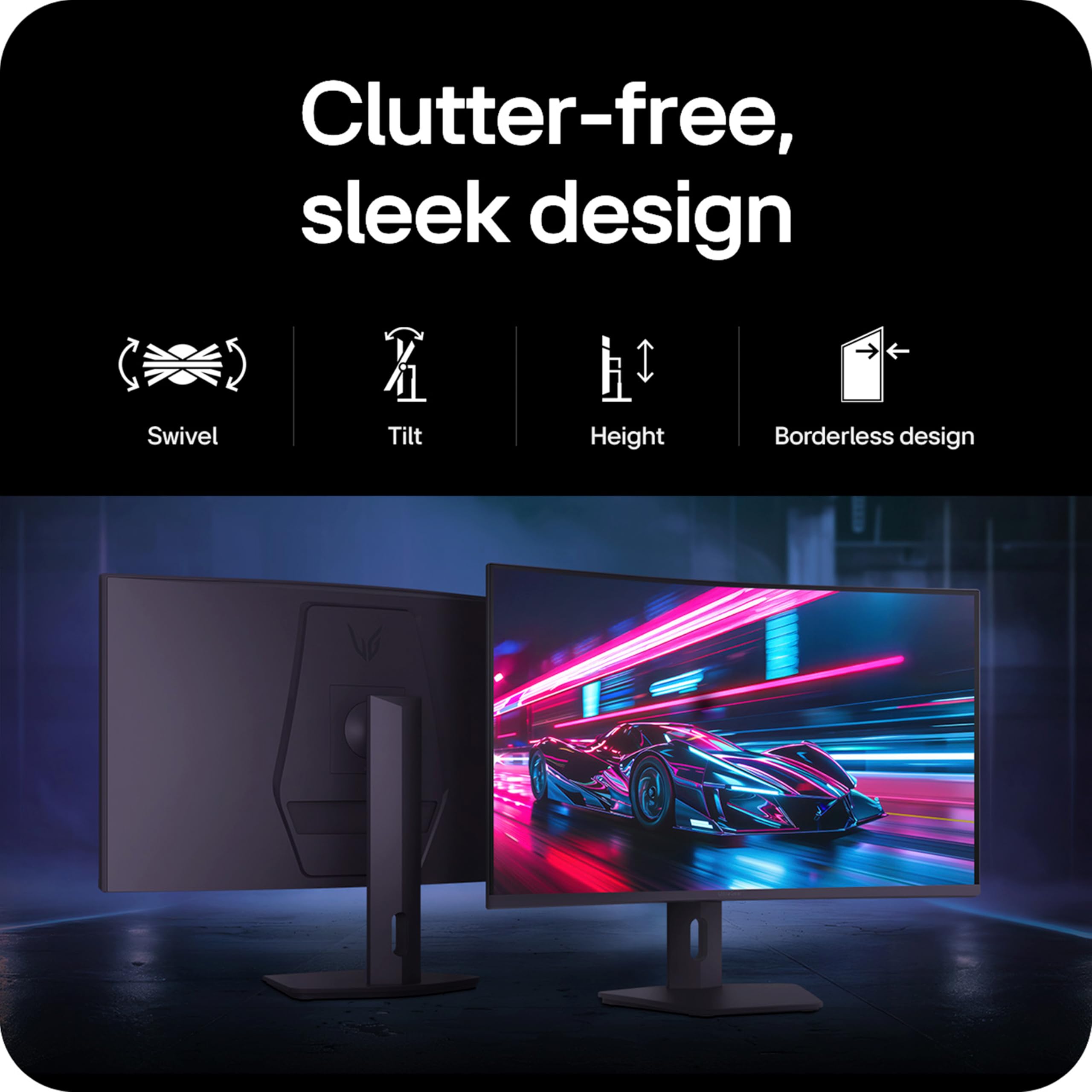LG Ultragear G6 32G60ZA Moniteur de Jeu (excl.) – QHD incurvé 1440p, 32", 180 Hz, 1 ms GtG, FreeSync, HDR10, écran Multi-réglable, HDMI, DP1.4, Noir