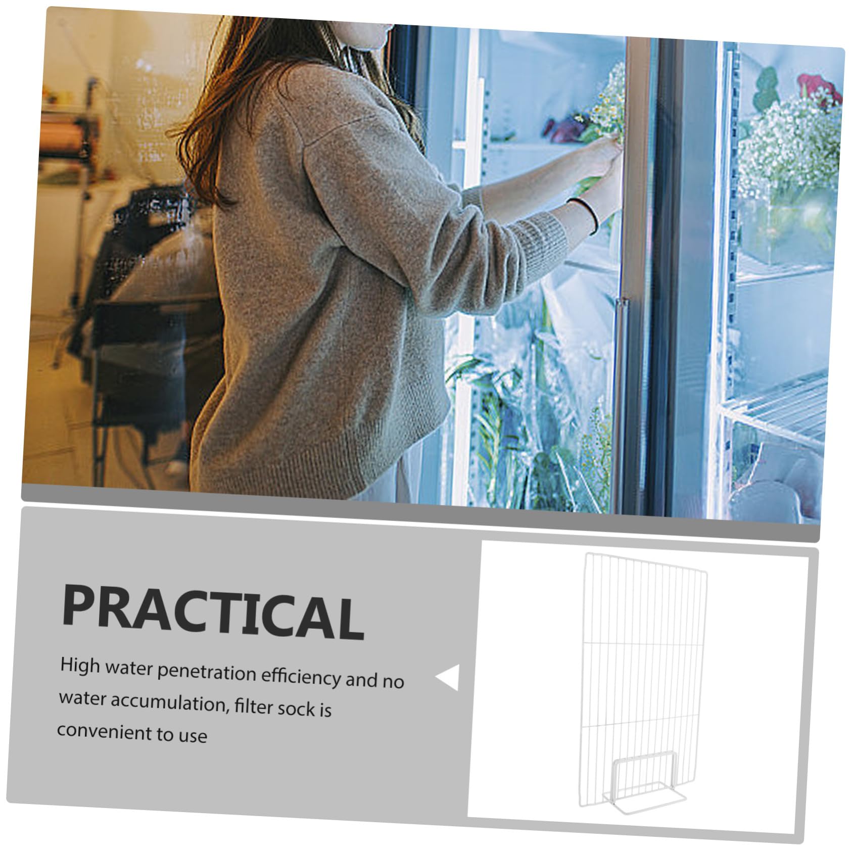 Luxshiny Separador Diseño de Malla Ventilada para Congelador y Refrigerador de Hierro Divisor Eficaz para Organización en Congeladores Domésticos y Supermercados