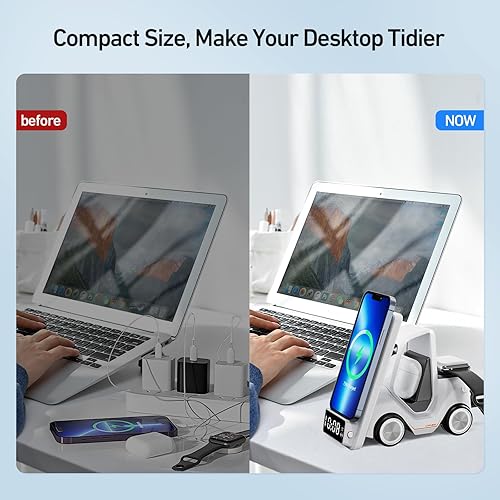 Miniatura 6 de Cargador inalámbrico multifuncional 3 en 1, para iPhone 15 14 13 12 11 Pro X XR XS Plus Series para Samsung Galaxy S23 S22 S21 S20 Note 20 10