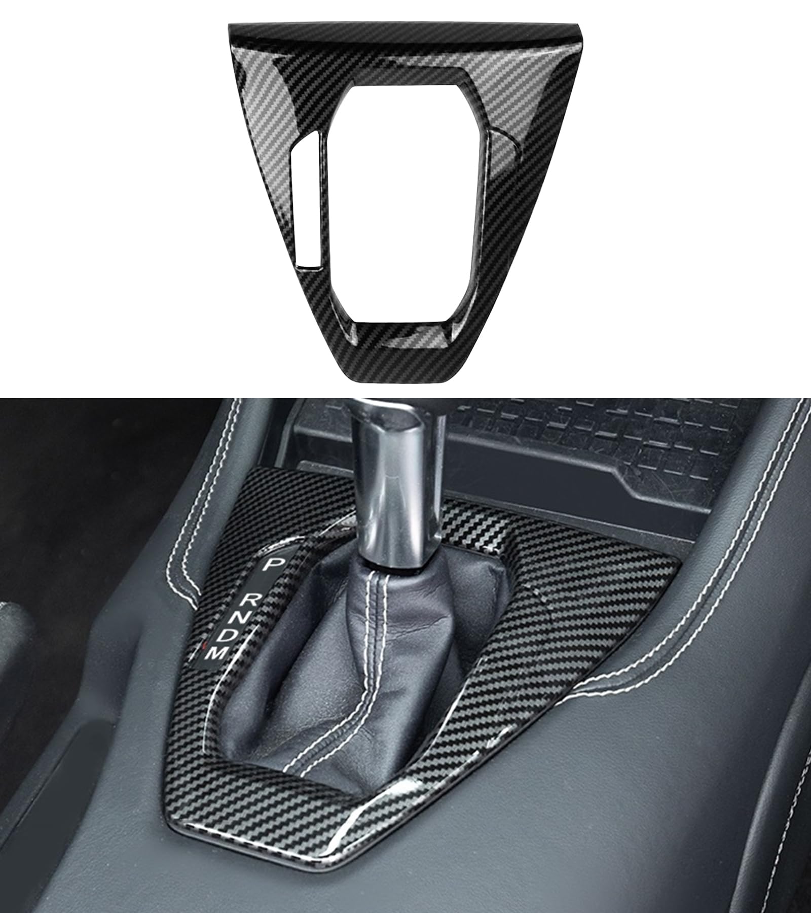 ushilife Central Control Gear Shift Panel Trim Cover Compatible with 2024 2025 2026 Ford Mustang, Console Gear Shifter Bezel Shift Box Sticker