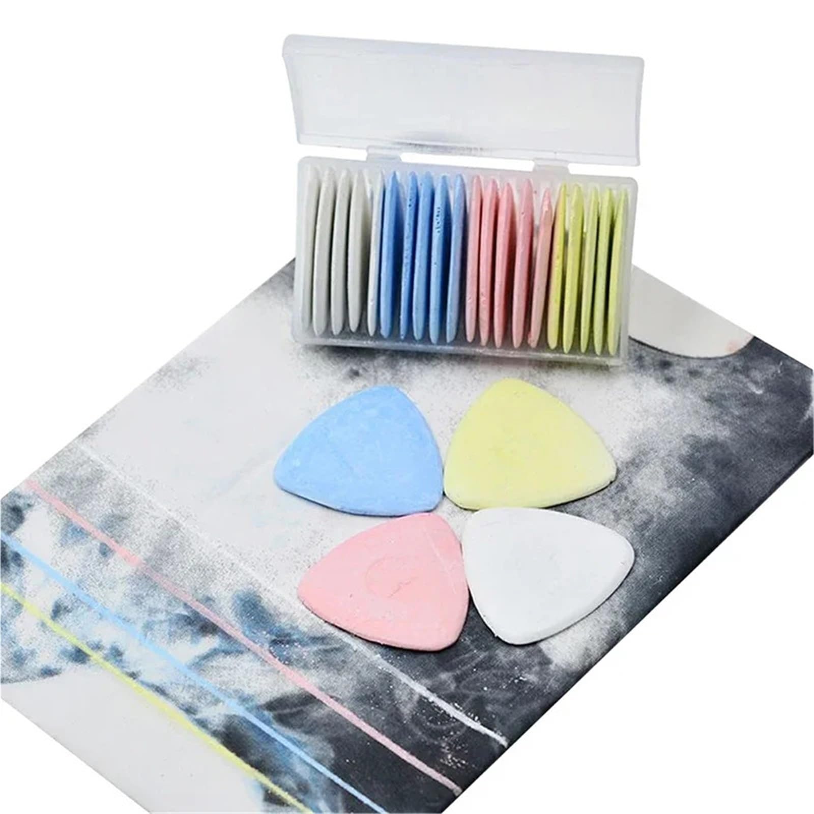 Tiza costura Rotulador for tela colorido, copos de tiza, modistas, patrón de ropa, herramienta de costura DIY, accesorios de costura para Tela(White 30pcs)