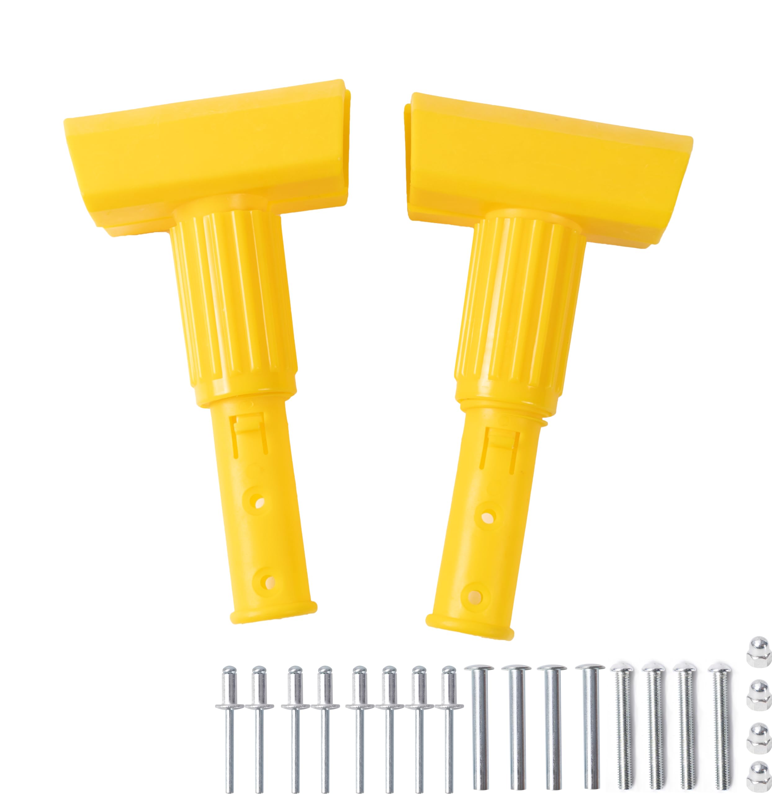 Matthew 2Pcs Commercial Mop Head Clamps Mop Clip Mop Handle Part,Quick Change Head Mop Handle,Detachable mop Head clamp Wax Mop Plastic Color Separation (Yellow)