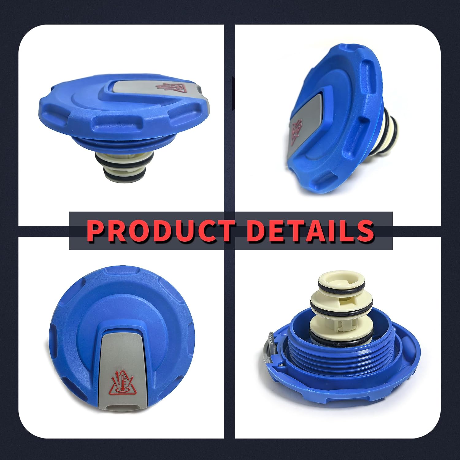 4M0121321J Radiator Expansion Tank Coolant Reservoir Cap Compatible with Audi A4 A5 A6 A7 A8L S4 S5 Q5 Q7 Q8 RS4 RS5 fit for VW fit for Porsche 4M0121321K 4M0121321E
