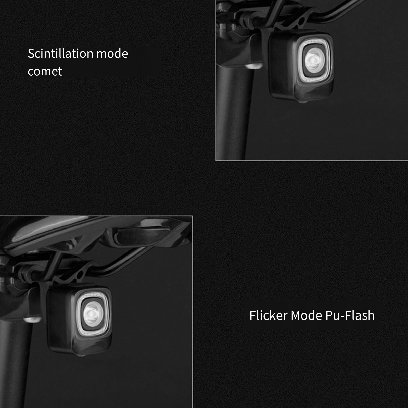 Luce posteriore per bici ricaricabile USB LED 8 modalità di coda posteriore facile installazione luce Mountain Bike