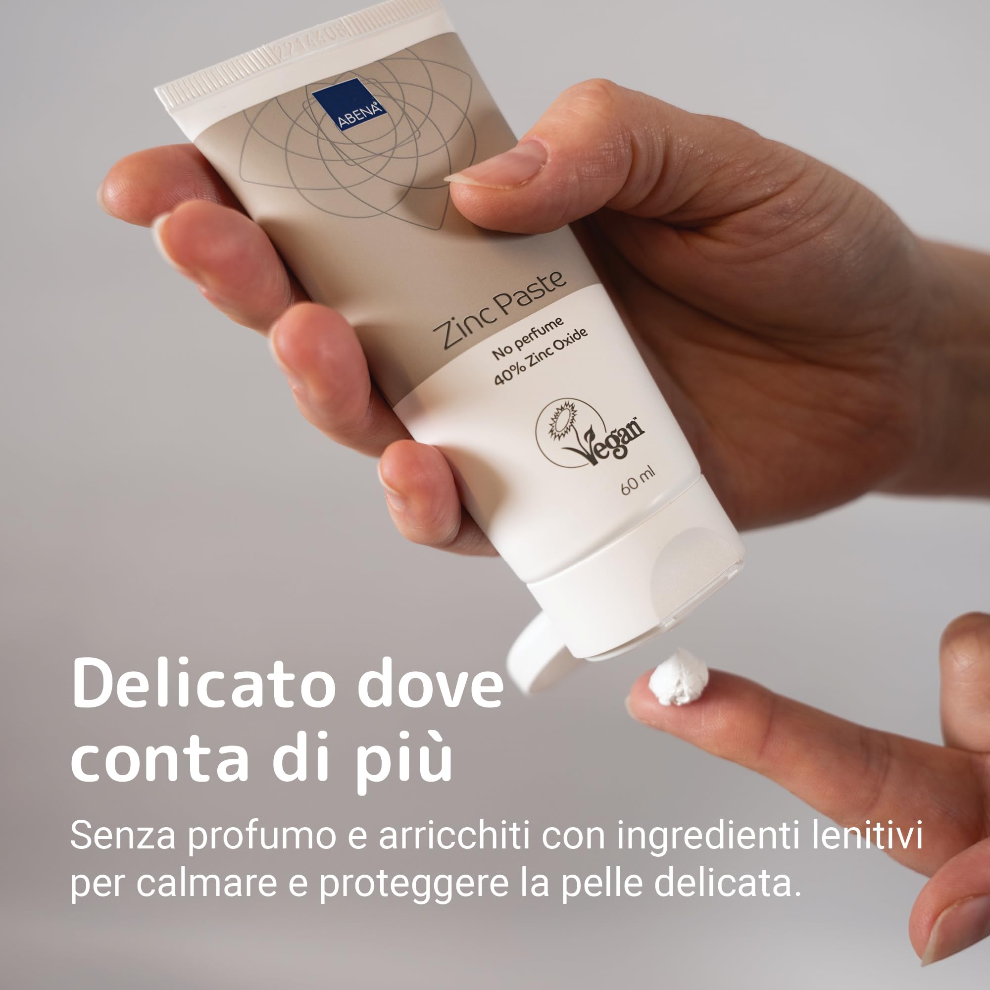 ABENA pasta di zinco 60 ml 40% ossido di zinco barriera repellente lenitivo pelle