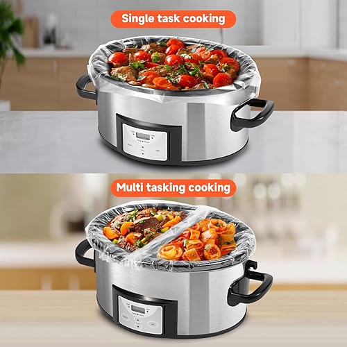 Miniatura 7 de Bolsas de cocción lenta de 6 a 10 cuartos de galón, bolsas de cocina extra grandes de 14 x 22 pulgadas, bolsas de cocción lenta, desechables,