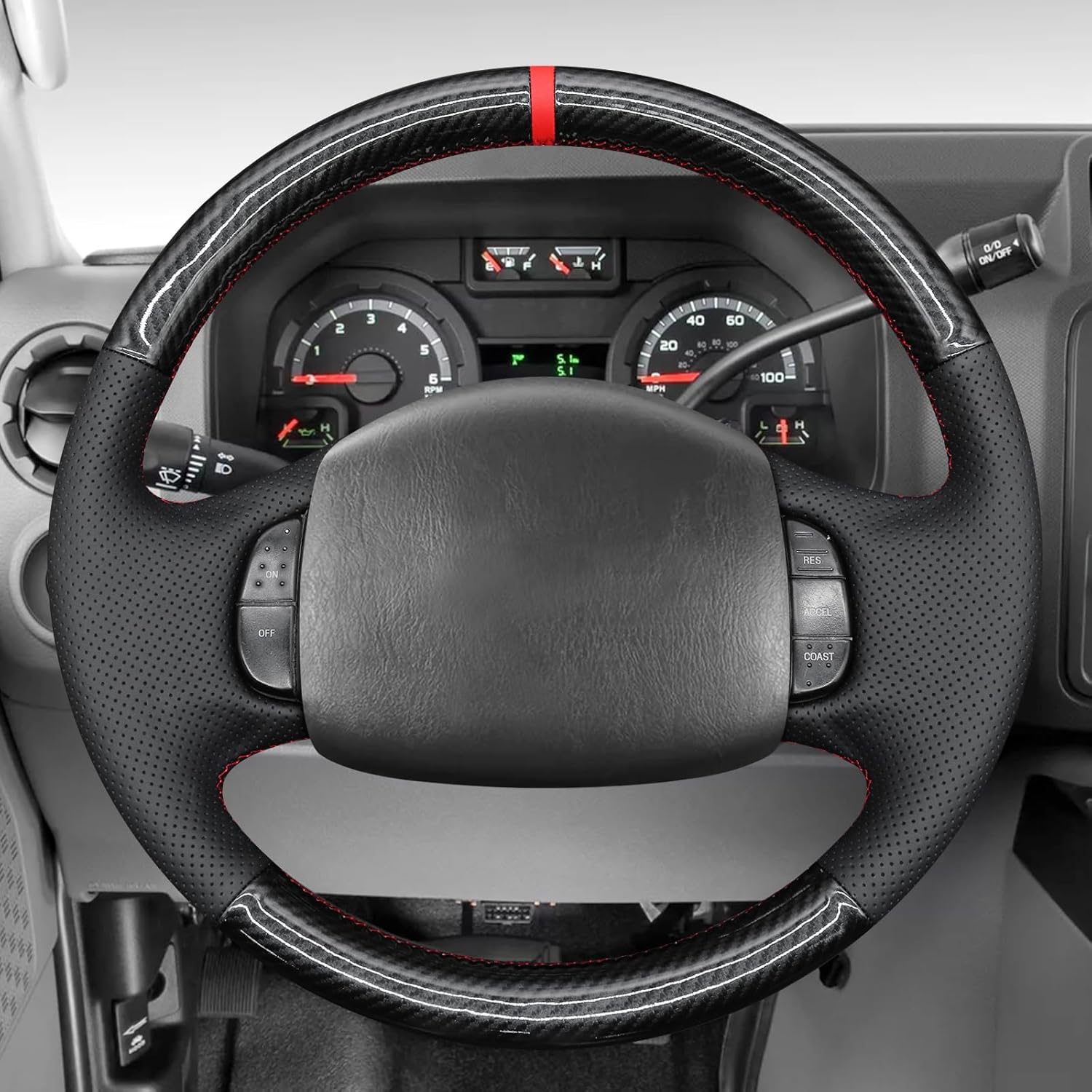 MEWANT Steering Wheel Cover for Ford F150 F250 F350 for Expedition Excursion 1997-2003 Hand-Stitched Steering Wheel Wrap