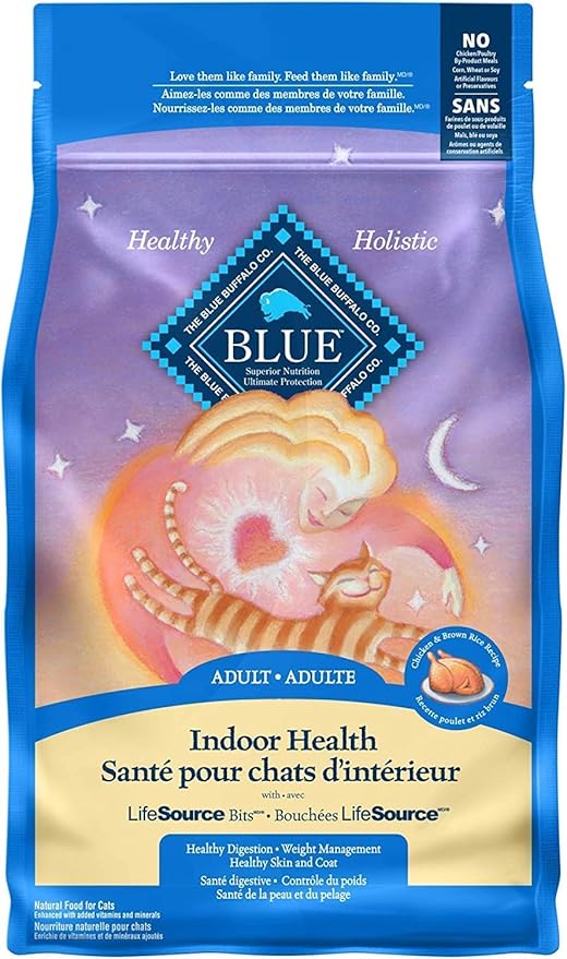 Blue Buffalo Indoor Health Natural Adult Dry Cat Food, Chicken And