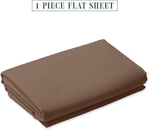 Miniatura 2 de Sábana encimera de lujo en Tienda Elegant Comfort sin arrugas, 1500 hilos, calidad hotelera, 1 pieza, tamaño King, color gris pardo