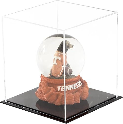 Vista 425 de Better Display Cases Versátil vitrina de acrílico transparente - Caja rectangular grande con base blanca 18" x 12" x 3" (BK09)