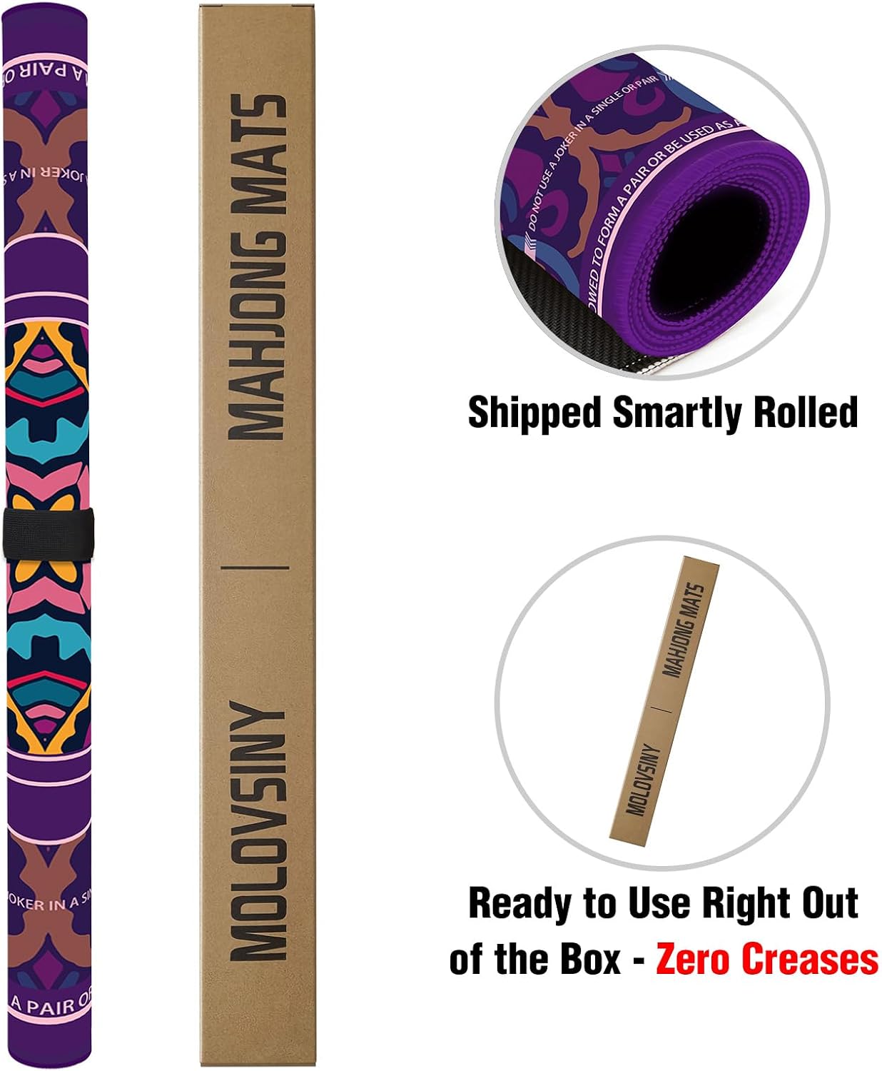 Mahjong Mat for Table Durable Mahjong Table Cover with Unique Design, Premium Mahjong Accessories, Perfect Mahjong Gifts for Women, Game Mat for Mahjong and Board Game Enthusiasts (Royal Mandala)