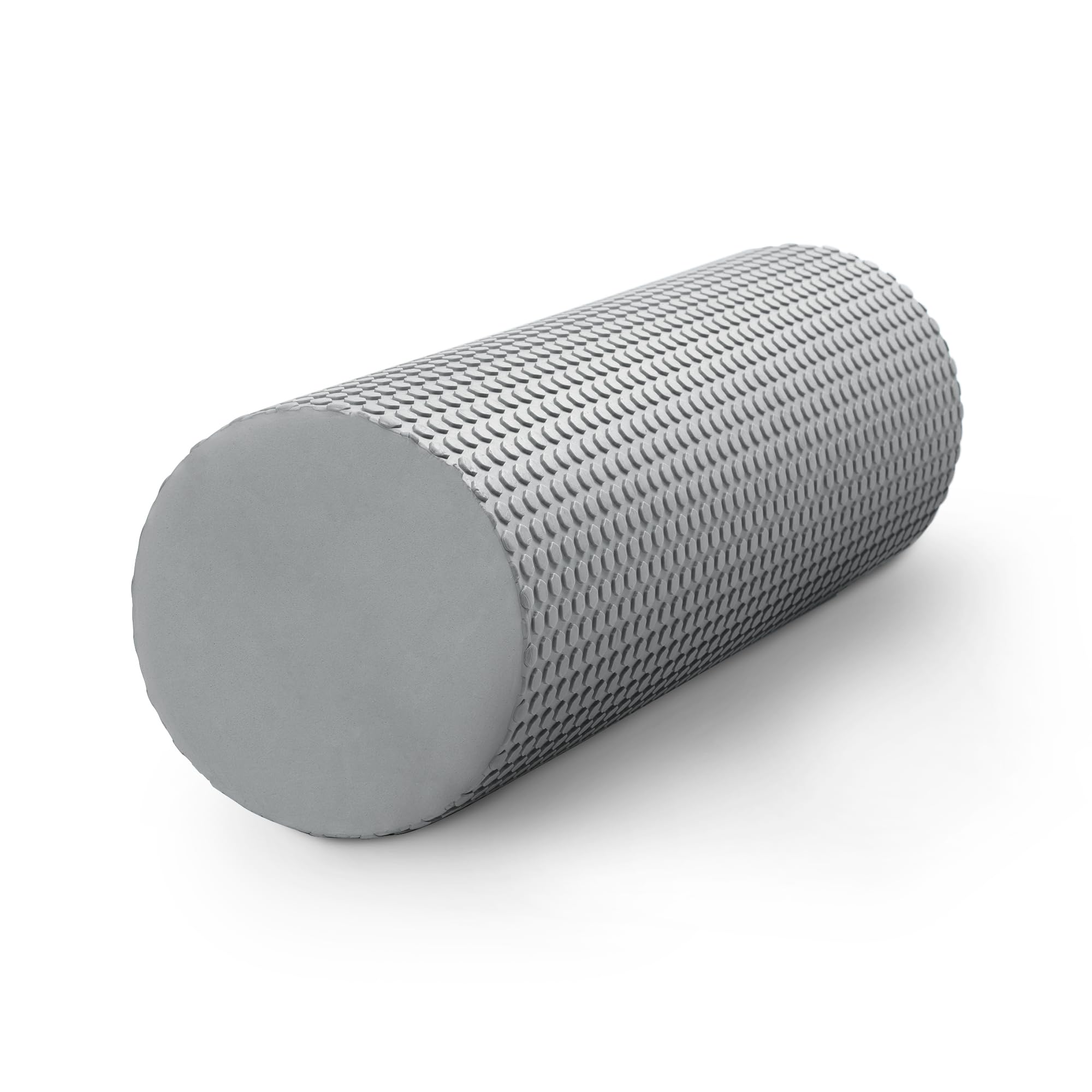 KAYMAN Sports Foam Roller Sports Recovery, Deep Tissue Muscle Tension Relief & Circulation Increase Portable & Lightweight Self Massager for Back, Legs, Gym, Pilates & Yoga EVA 44.5 x 15cm (Grey)