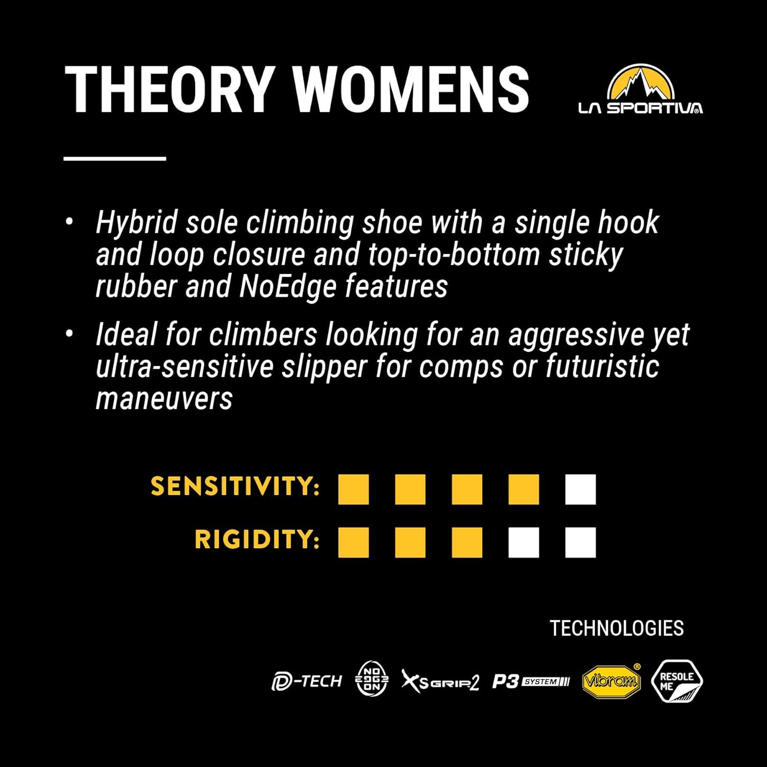 La Sportiva Womens Theory Performance Rock Climbing Shoes