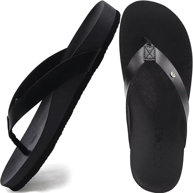 ONCAI Womens Flip Flops For Women Comfortable Strap Yoga Mat Non-Slip Women's Thong Sandal Casual Summer Beach Slippers With Arch Support