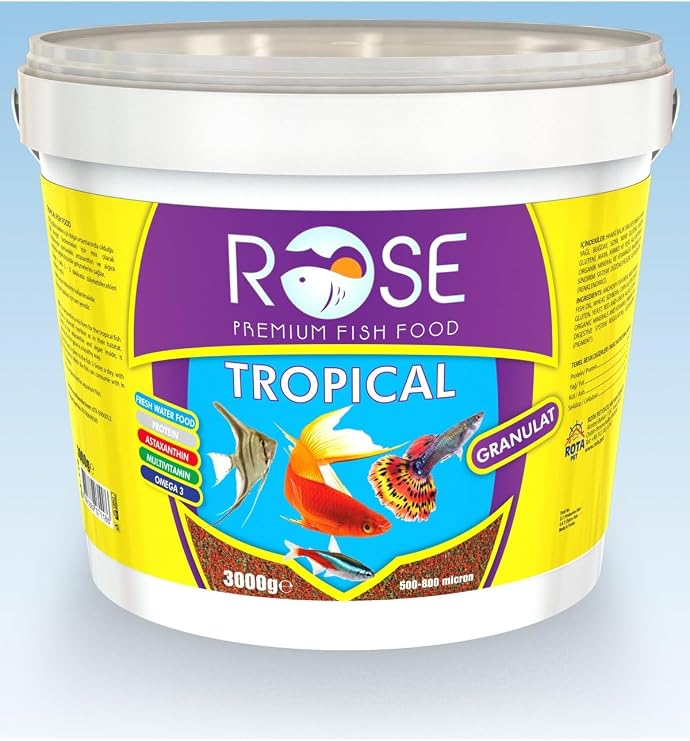 Rose Tropical Granulat 3 Kg Kova Tropikal Balık Yemi