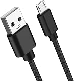 2M Cable Chargeur pour Sony Manette PS4, Câble Micro USB 3A Nylon Tressé Charge Rapide, Compatible avec Manette PS4 Xbox one, Tablettes, Liseuses, Kindle, Fire TV, Samsung S7 S6 J7 J5 J3 (2M) - 1